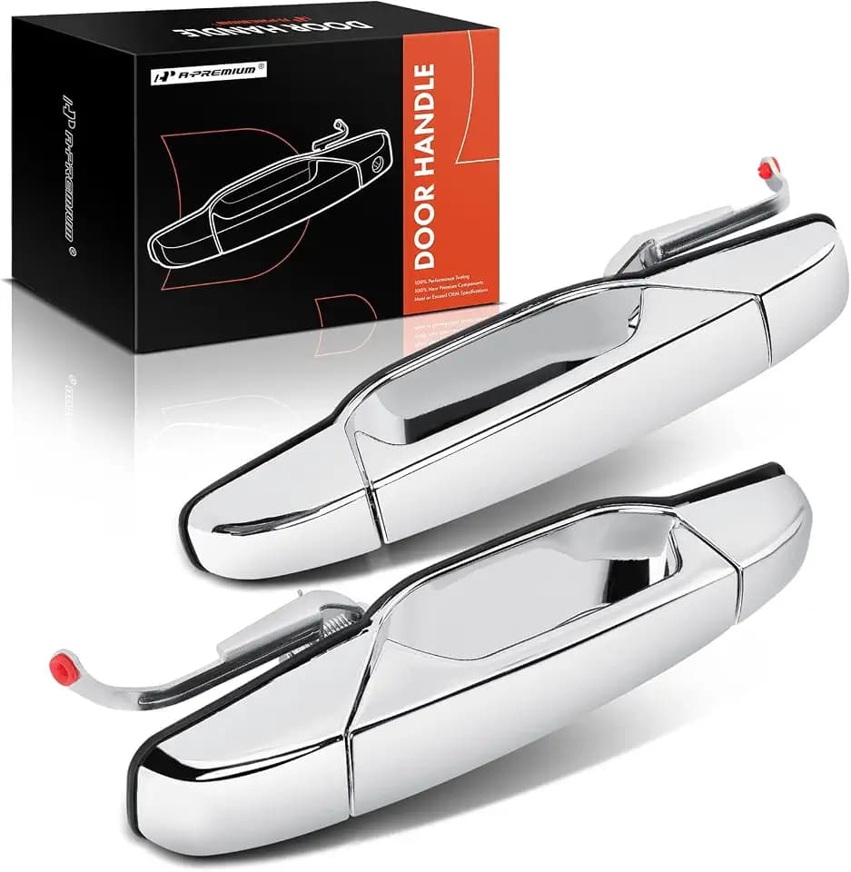 A-Premium Chrome Exterior Door Handle Rear Left Driver & Right Passenger
