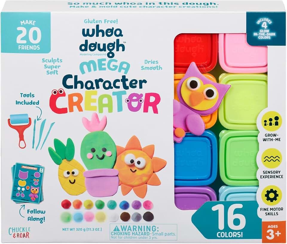 Chuckle & Roar Whoa Dough Playdough Character Creator, Sensory Dough Kit