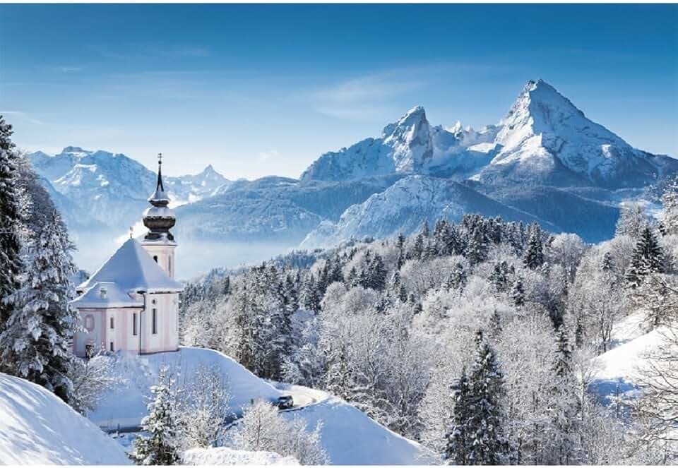 Xiaoterna 2,7x1,8m Winterlandschaft Hintergund Winterszene Berge Natur Landschaft Fotografie Hintergrund Weiße Welt Wald Schnee Baum außen gelegen Weihnachtsfeier Dekoration Portrait Foto Requisiten
