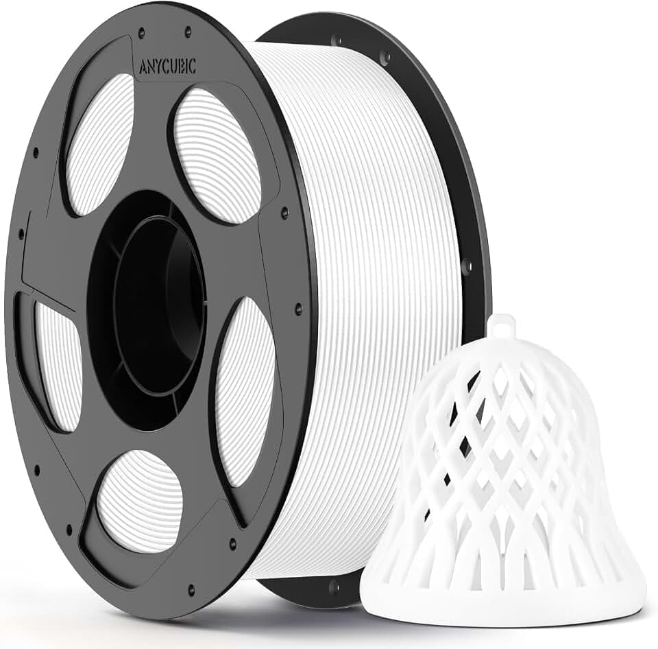 ANYCUBIC Refill PLA und Spool Kit 1KG Weiß, Für die meisten 3D Drucker