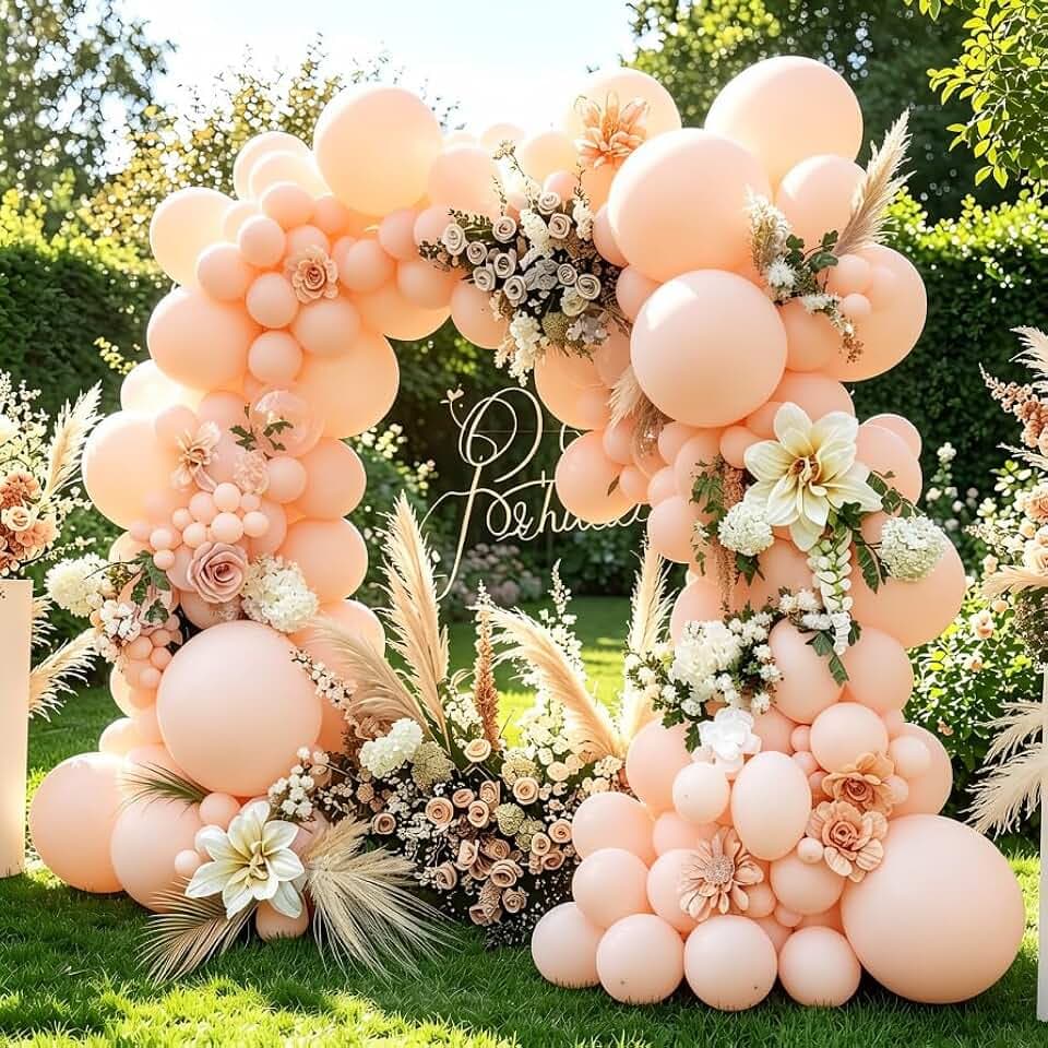 98Pcs Double Stuffed Light Pink Balloon Garland Arch Kit