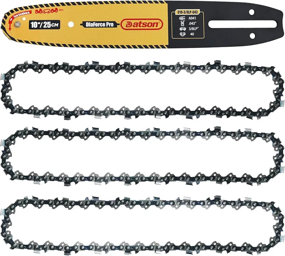 10" Replacement Chainsaw Bar and Chain For EGO Power+ PSA1000,Ryobi RY40506BTL RYPRN33,Echo CS-271, CS-303T,CS-2511T,Makita XAU02ZB, XCU06Z,For Milwaukee 2825-21PS / 2825-20PS/ 3016-20PS, 3016-21PS
