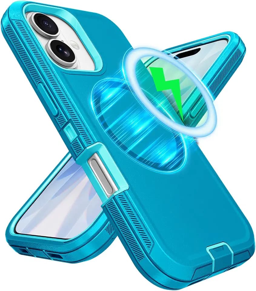 Jelanry for iPhone 17 Case MagSafe Rugged Scratch Protection - Turquoise