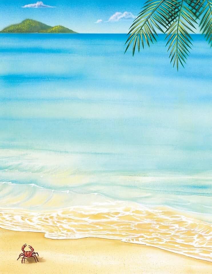 Great Papers! Tropical Beach Letterhead, Printer Friendly, 8.5”x11”, 80 Sheet Pack (2014233)