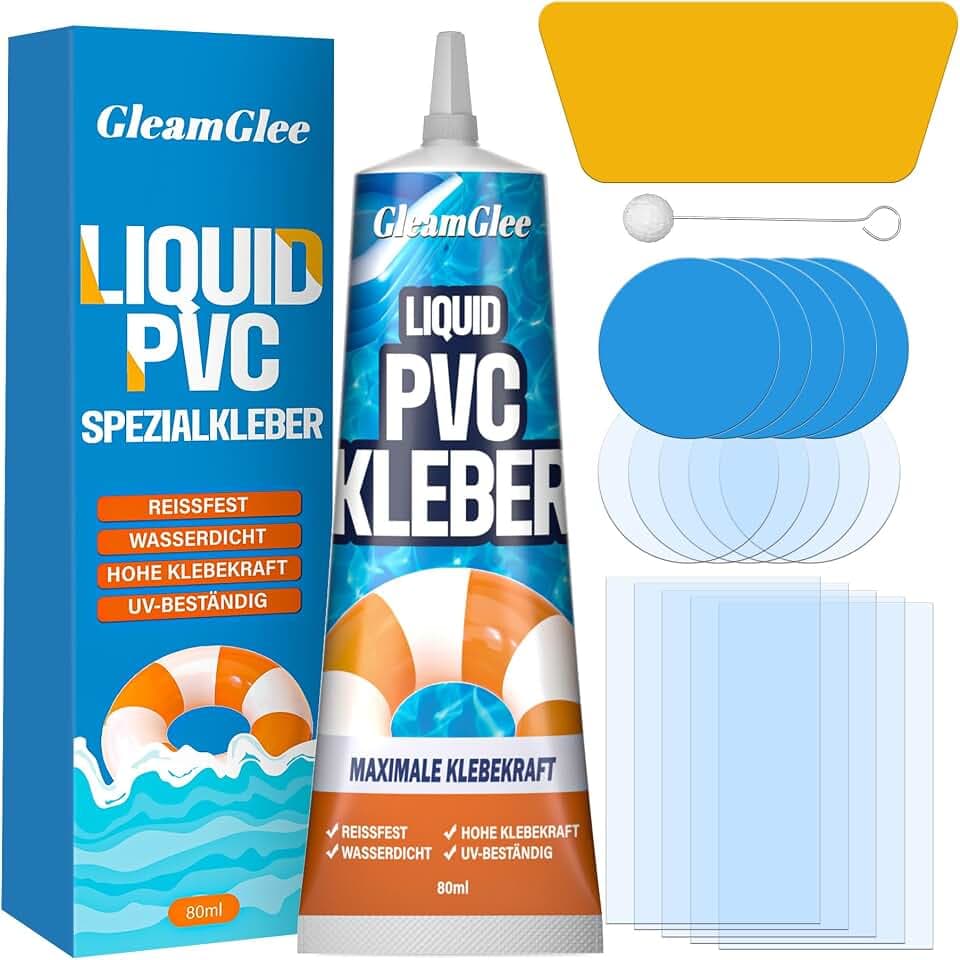 Luftmatratze Reparaturset, Extra starker PVC Kleber & Flicken, Wasserdicht