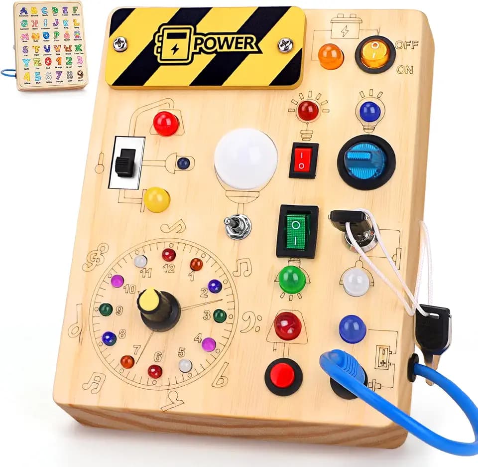 Konijiwa Busy Board Montessori Toys for 1-3 Years Old-Busy Board v2