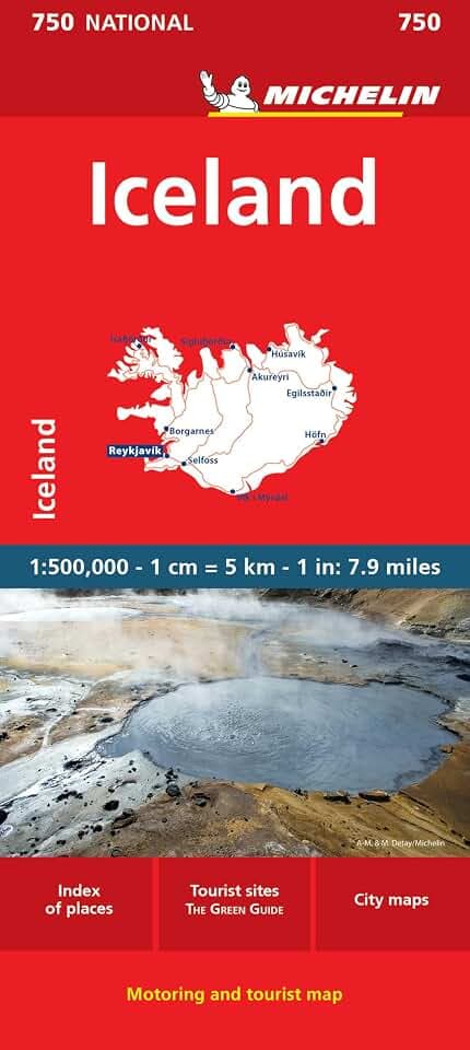 KN. Island 750 161190: Straßen- und Tourismuskarte 1:500.000 (MICHELIN Nationalkarten, Band 750)