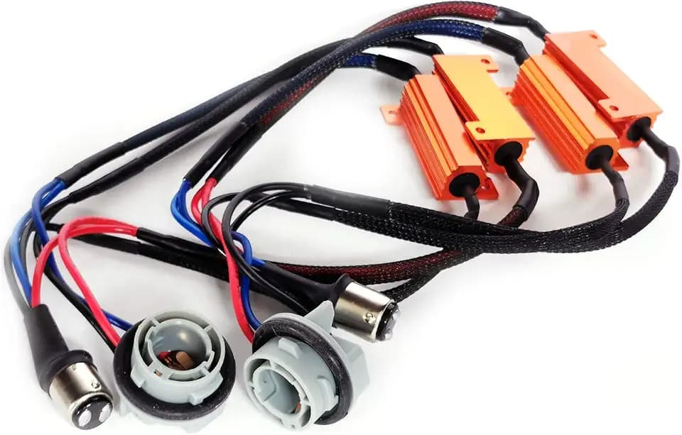 O-NEX BAY15d 1157 LED Load Resistor Kit 50W 8ohm Turn Signal Bulb Relay Harness Adapter Anti Flicker Error Decoder Warning Canceller