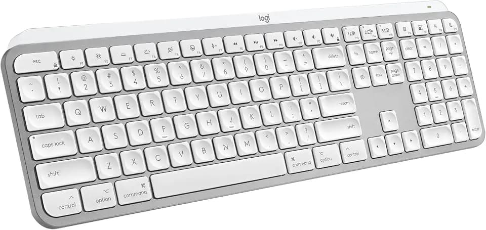 Logitech MX Keys S Mac Wireless Keyboard Fluid Precise Laptop - Pale Grey