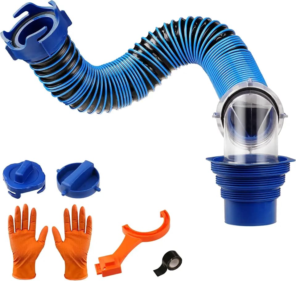 SheeChung 3FT RV Sewer Hose, Short Camper Sewer Hose for RV Dumping