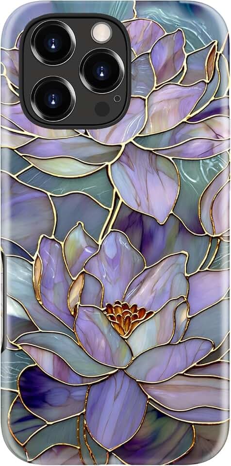 DEENAKIN Cute Case for iPhone 16 Pro,Preppy Floral,Wireless Charging