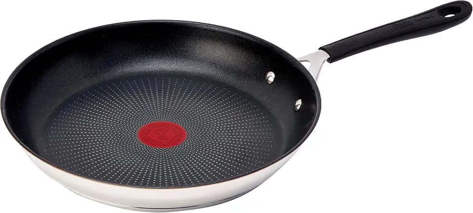Tefal Jamie Oliver E3030644 Quick & Easy Bratpfanne, Edelstahl, 28 cm, silberfarben