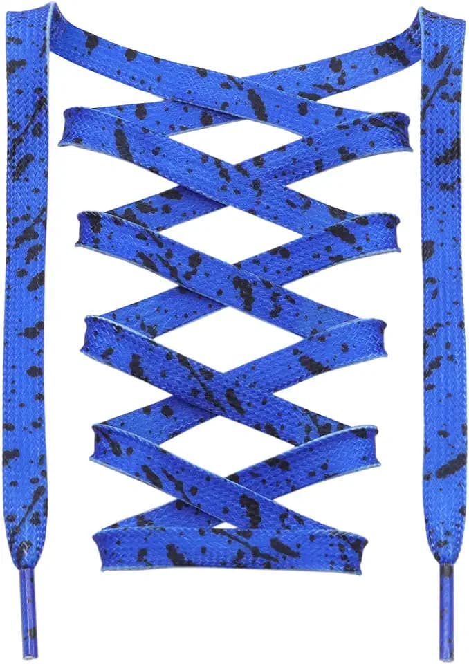 Art Printed Shoe Laces: Flat Colorful Shoelaces for Sneakers 2 Pairs