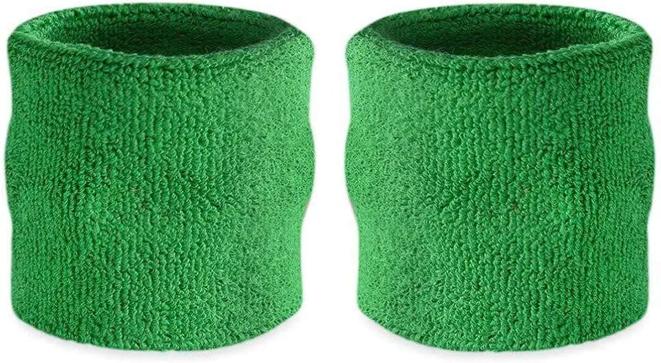 Suddora Wrist Sweatbands, Absorbent and Breathable Thick Cotton Bands for Working Out, Gymnastics, Basketball, Tennis, and Football, Multiuse Wristbands for Costumes and Cosplay