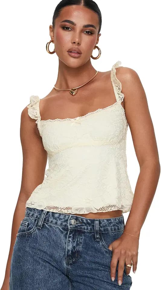 Princess Polly Women's Madaleine Lace Top
