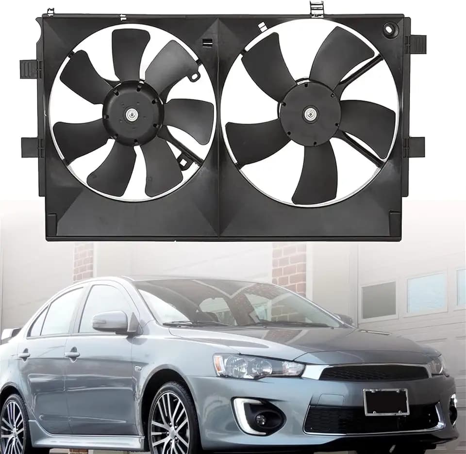 Radiator Cooling Fan Assembly Replacement for 2008-2017 Lancer DE ES SE GT GTS MI3115139 1355A131