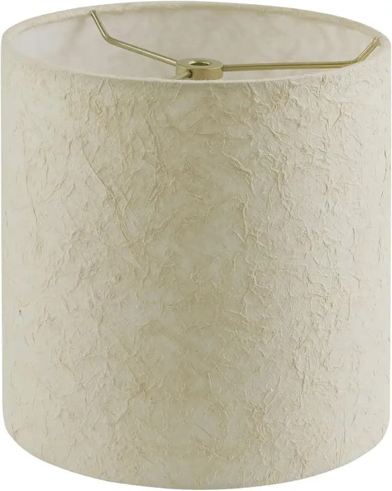 Aspen Creative 31237 Transitional Drum (Cylinder) Shaped Spider Construction Lamp Shade in Parchment, 8" Wide (8" x 8" x 8")