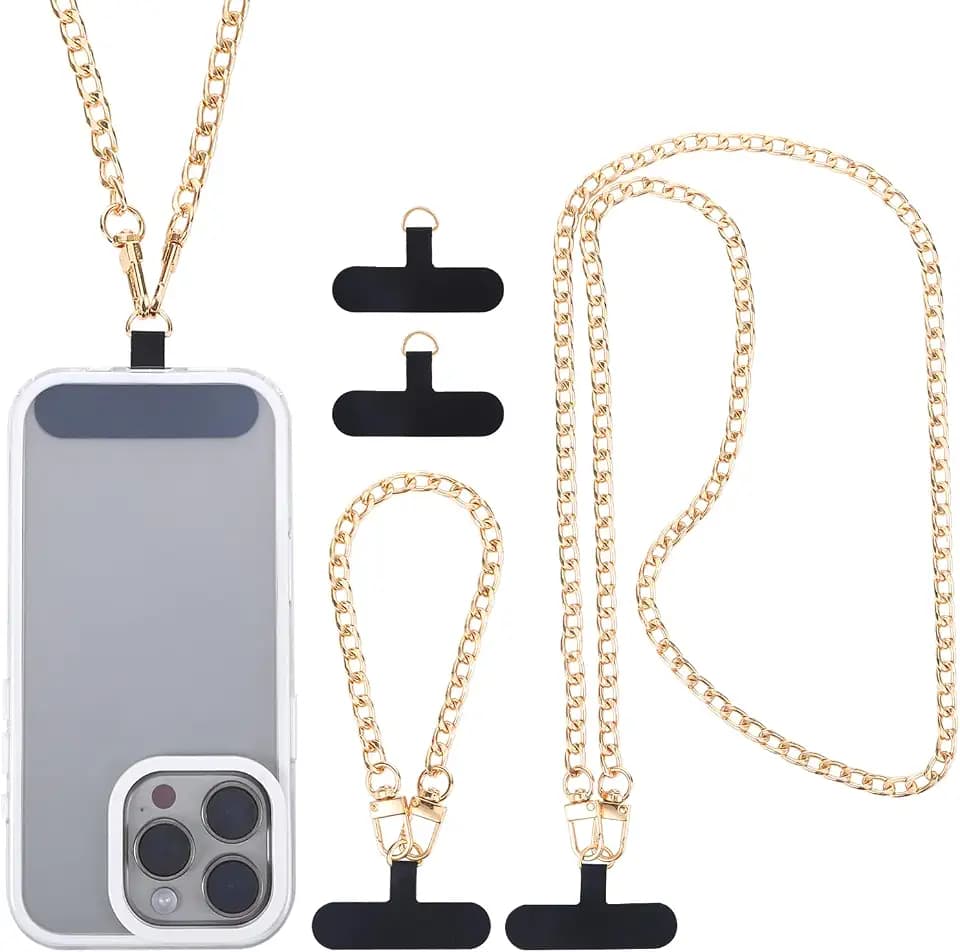 2Pack Phone Lanyard Crossbody with Patch Around the Neck Crossbody Wrist Chain Strap Crossbody for Women Most Phone