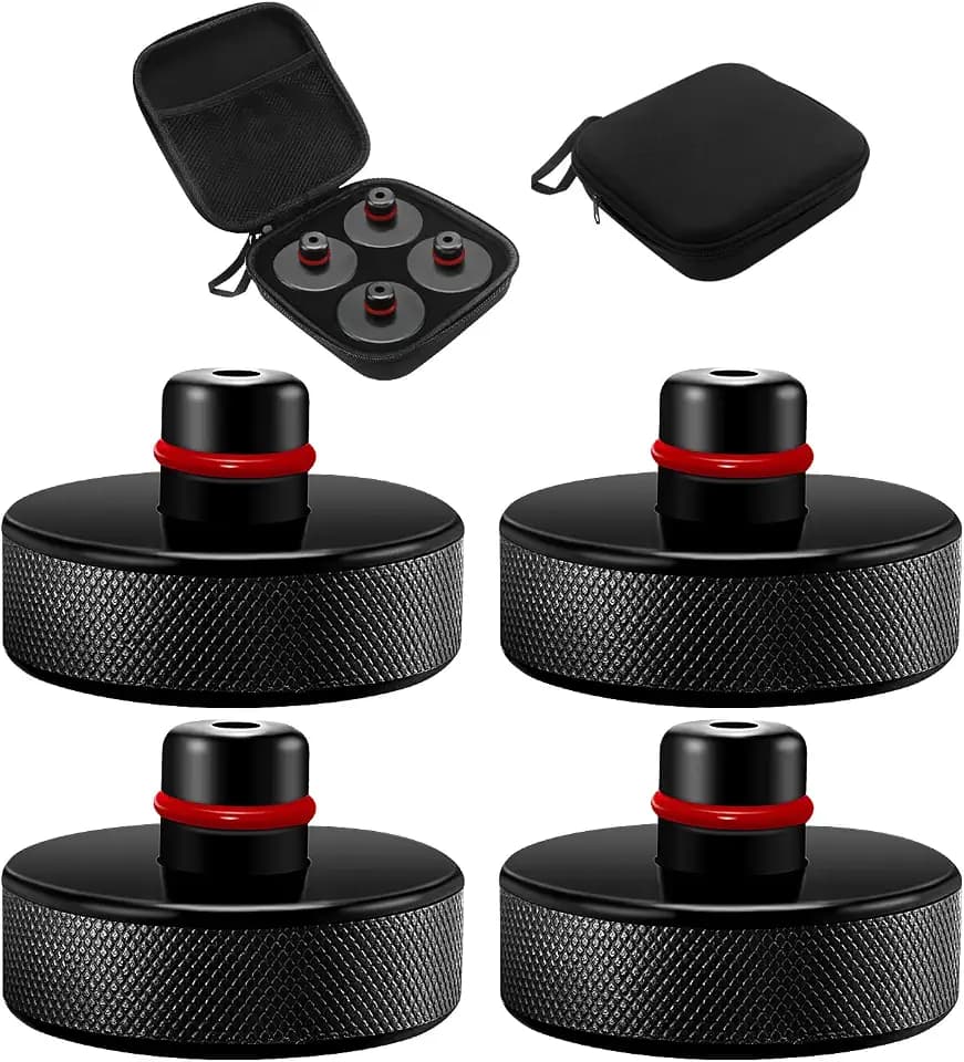 YIXISI 4 Stücke Wagenheber Gummiauflage Kompatibel mit Tesla Model 3/Y/S/X, Hebepunkte Jack Pad mit Aufbewahrungsbox, Jack Gummipolster, Jack Lift Pad