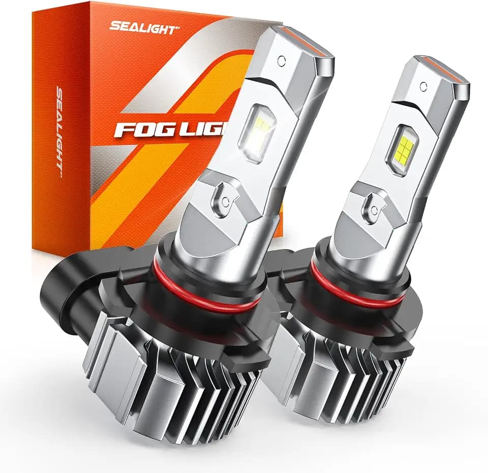 SEALIGHT H10/9145 LED Fog Light Bulbs, 44000LM 1000% Brightness 9140 9145 Fog Lights LED Bulbs, 6500K Cool White Plug & Play, 70,000H Lifespan, Pack of 2