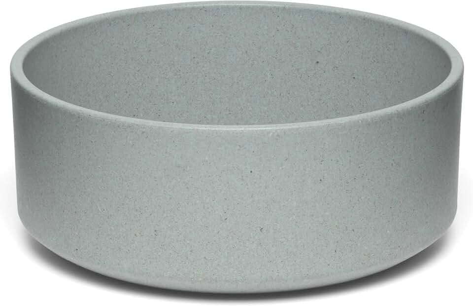 Loving Pets - Dolce Bamboo - Eco-Friendly Pet Bowls & Dishes for Dog, Cats, Puppy Food and Water Dish -Sustainable and Dishwasher Safe, Made with Real Bamboo (Large, Slate-Grey)