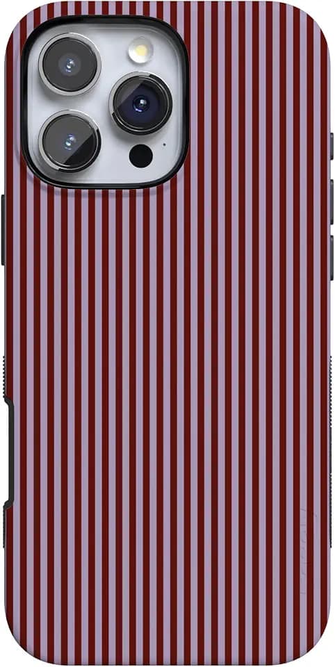 Casely iPhone 16 Pro Case | Stripes and the City | Tiny Pinstripe | Bold Protective Design | Compatible with MagSafe