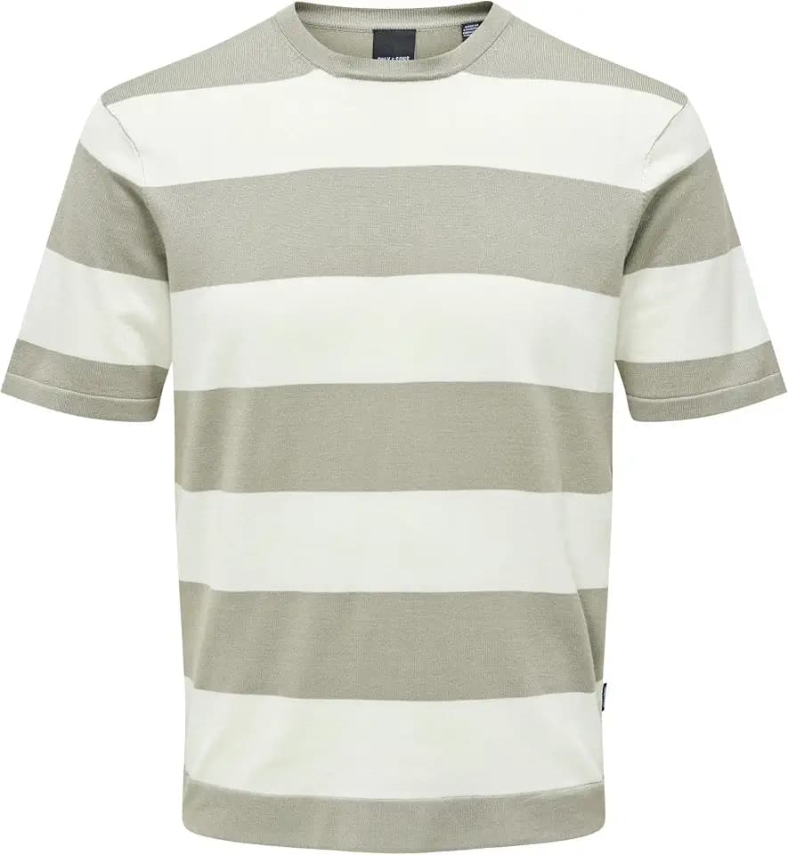 Only & Sons Herren Onswyler Life 14 Ss Stripe Knit T-Shirt