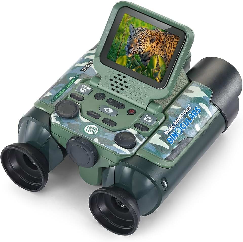LeapFrog Magic Adventures Binoculars with Screen Capture, Night Vision, Camo
