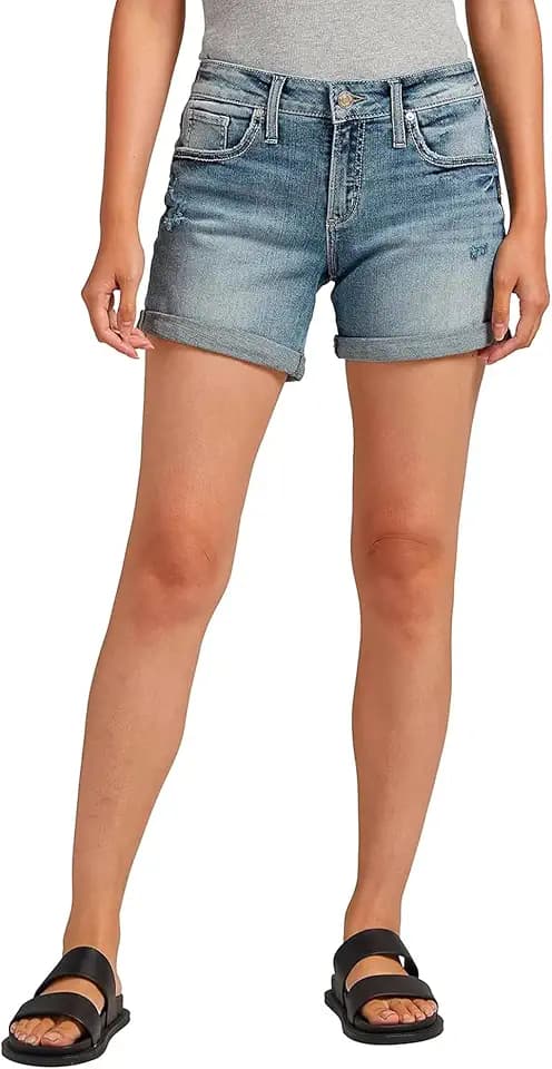 Silver Jeans Co. Women's Boyfriend Mid Rise Short