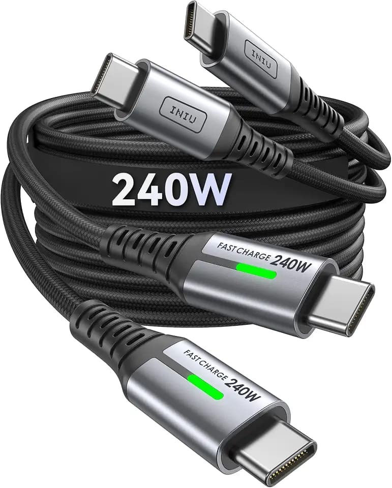 INIU 240W USB C Kabel, [2Stück 1m] PD USB C auf USBC Schnellladekabel