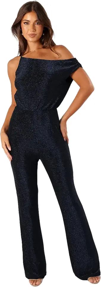 Petal & Pup Women's Heather One Shoulder Jumpsuit