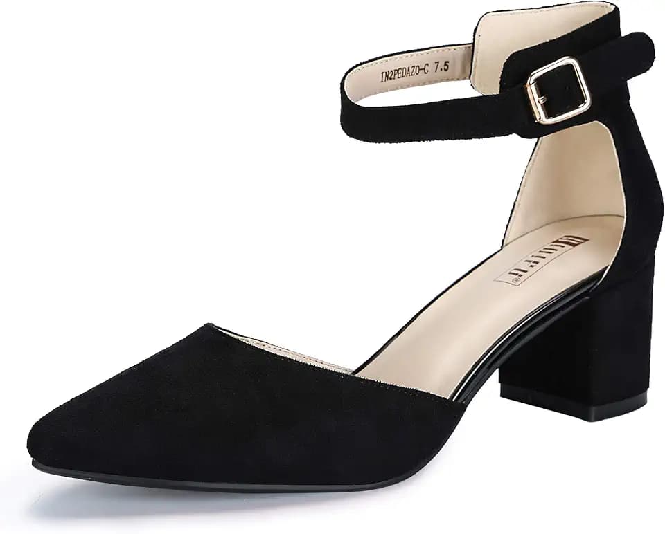 IDIFU Women's IN2 Pumps Low Block Heels