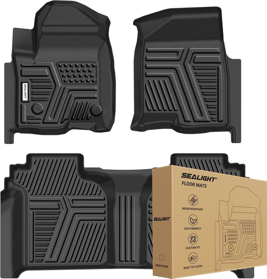 All Weather Floor Mats for 2019-2026 Chevy Silverado GMC Sierra 1500