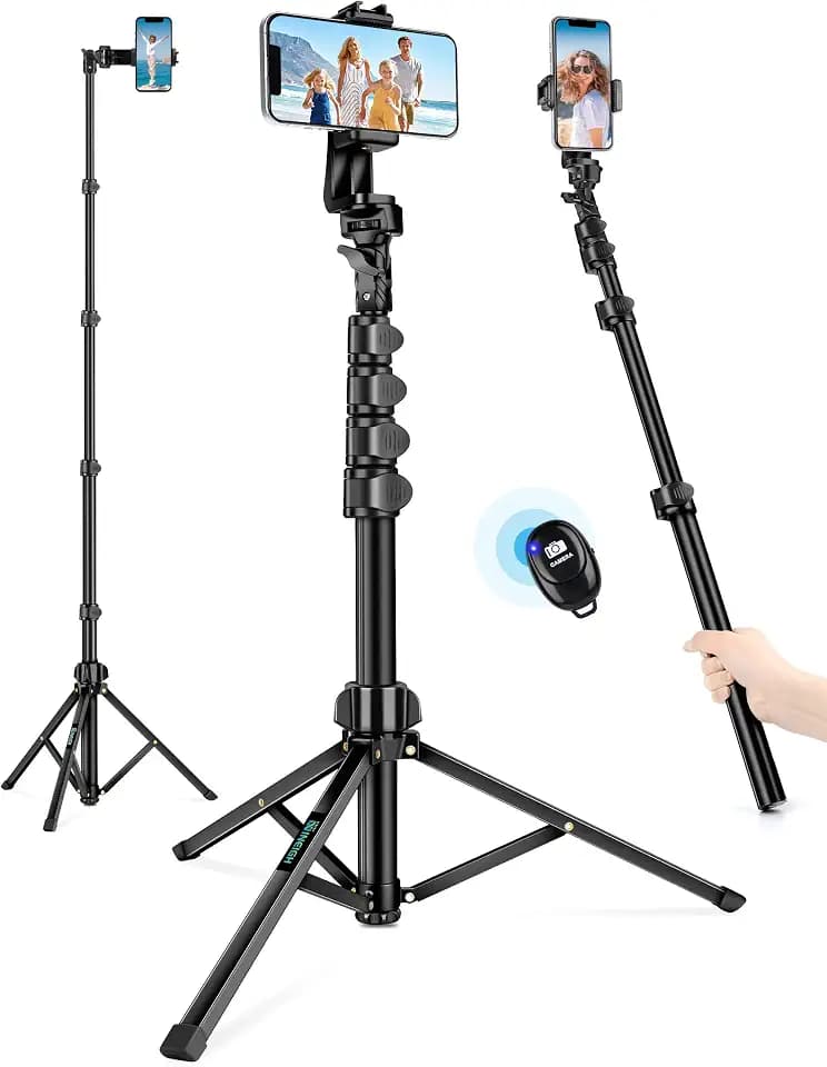 Nineigh 71" Tripod for iPhone, Phone Tripod Selfie Stick with Remote