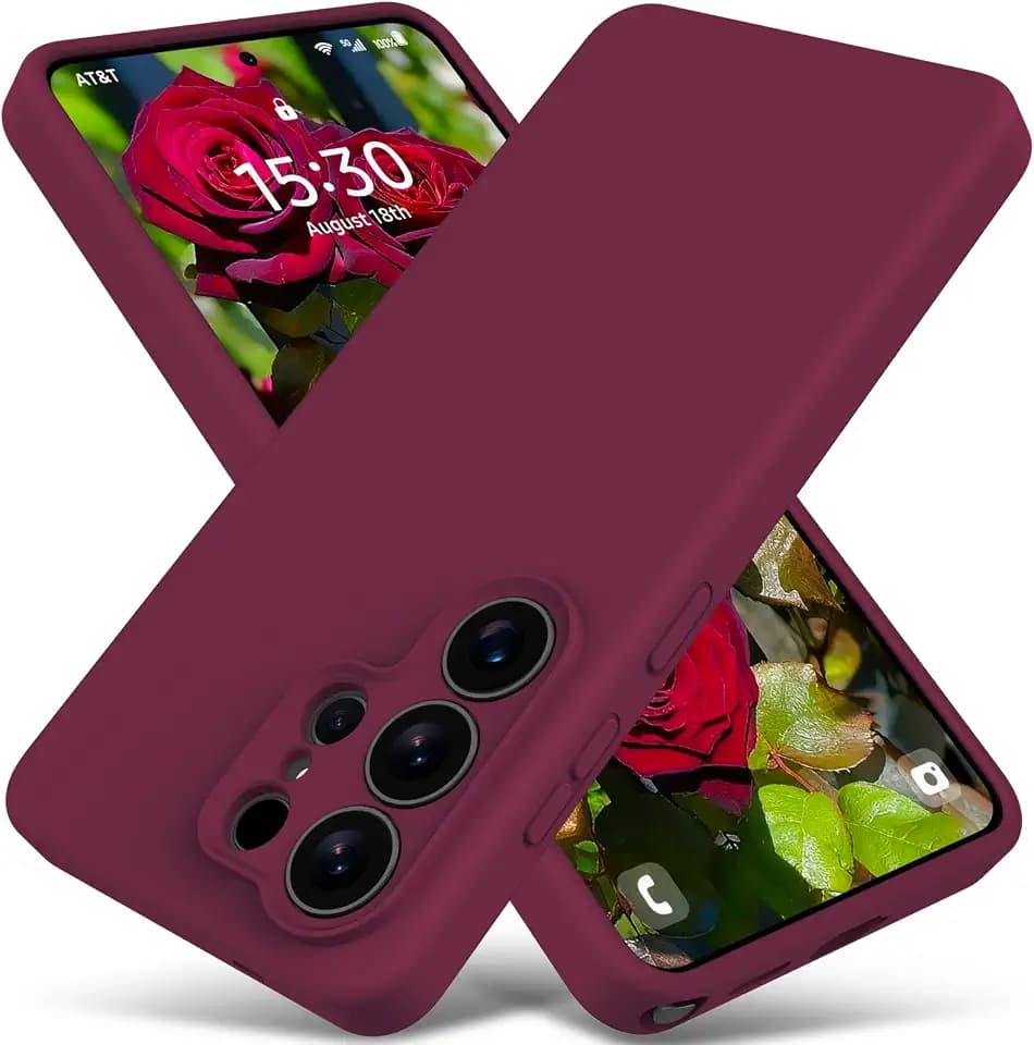 Varikke for Samsung Galaxy S26 Ultra Case Liquid Silicone Thin, Burgundy
