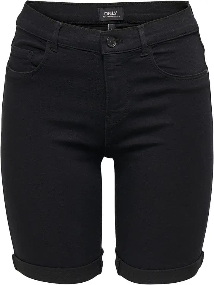 ONLY Female Jeans-Shorts ONLRAIN Mittlere Taille Eng anliegend Shorts