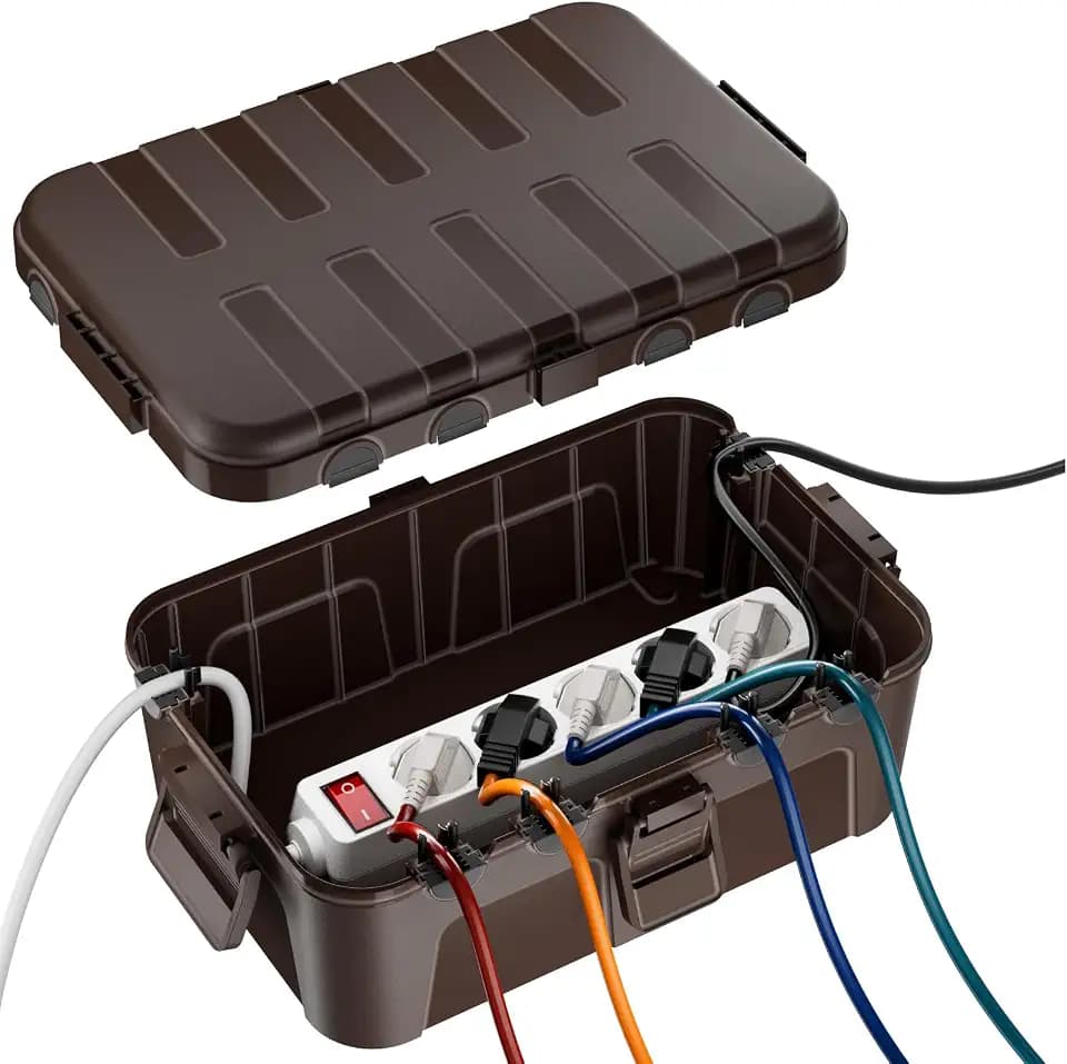 RESTMO große Kabelbox wasserdicht, Elektrokasten für Verlängerungskabel