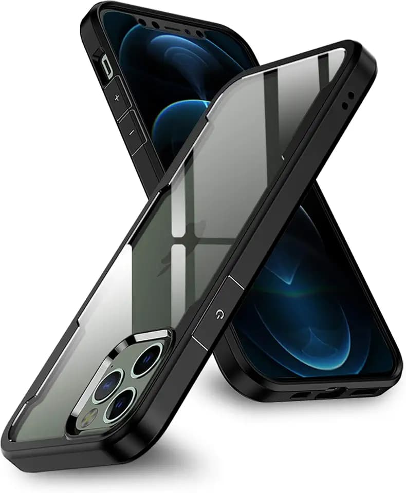 Case Compatible with iPhone 12 Pro Case, iPhone 12 Pro Max Case [Anti-Yellowing] [Shockproof Protective Phone Case] (Blace)