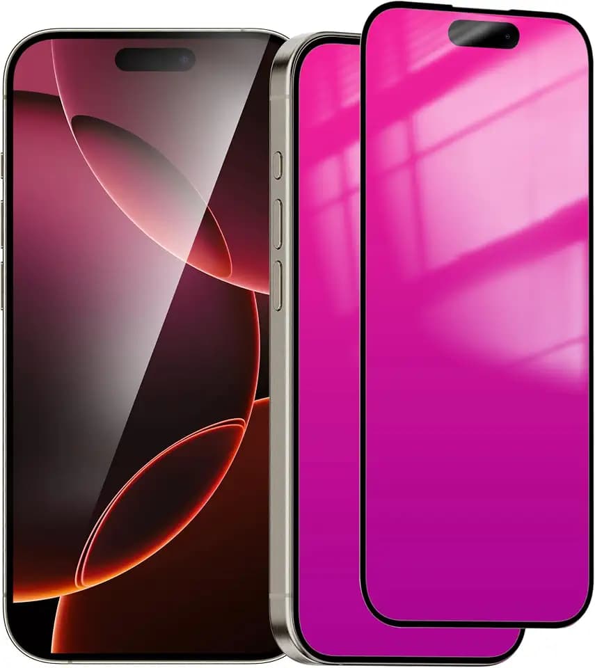 Privacy Screen Protector for iPhone 16 Pro Max 2 Pack (Pink)