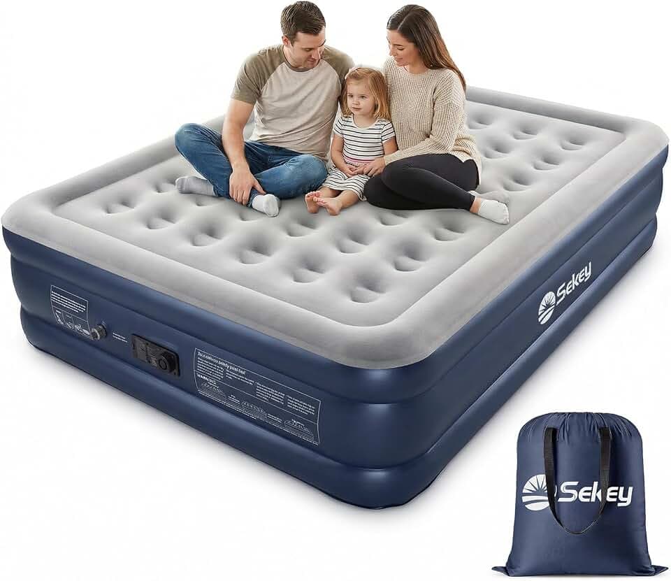 Sekey XXL Luftmatratze selbstaufblasend 2 Personen 203×152×46 cm
