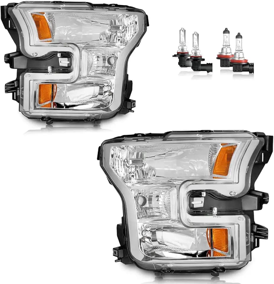 Headlights Halogen for 2015-2017 Ford F-150 XL/XLT/Lariat