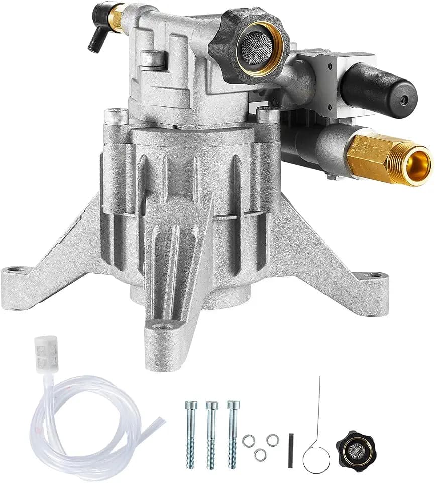 VEVOR Pressure Washer Pump, 7/8" Shaft Vertical, 2400 PSI, 2.5 GPM, Replacement Power Washer Pumps Kit with Hardware and Siphon Tube, Compatible with RYOBI, Honda, PowerStroke, Briggs and Stratton