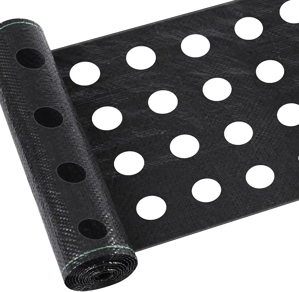 3ft x 100ft Weed Barrier Landscape Fabric with Planting Holes, Heavy Duty Durable Garden Weed Cover Mat for Outdoor Gardening, Greenhouse, Orchard, Farm