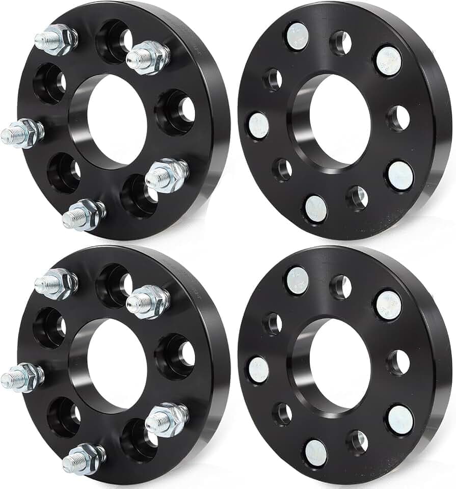 ECCPP change bolt pattern from 5x110 to 5x127 Wheel Adapters Conversion 1 inch 5 lug Fit for Saturn Sky 2007-2010| for Chevrolet Malibu 2004-2012 with Studs 12x1.5 Centric Bore 65.1mm-4PCS