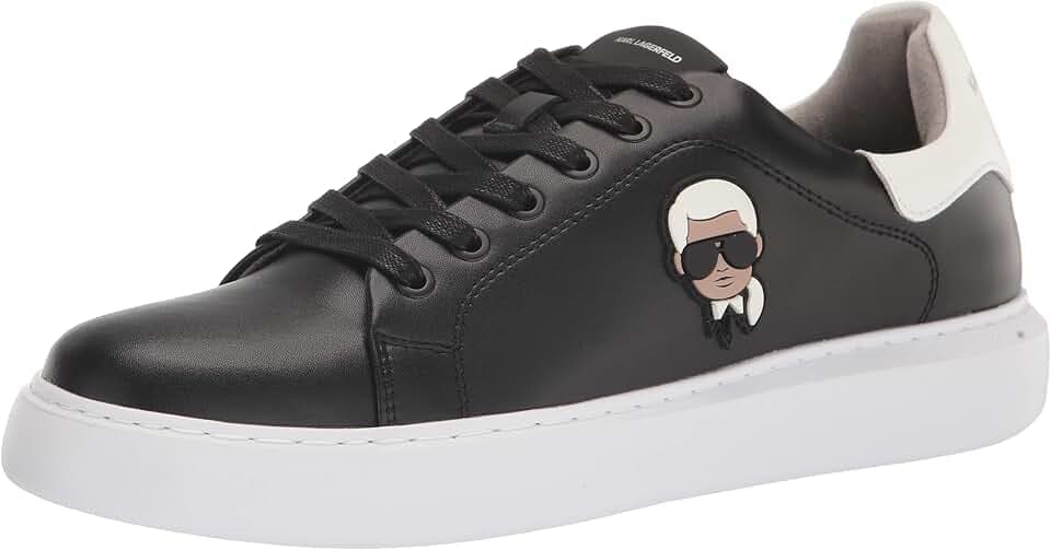 Karl Lagerfeld Men's Everyday Essential Leather Sneaker