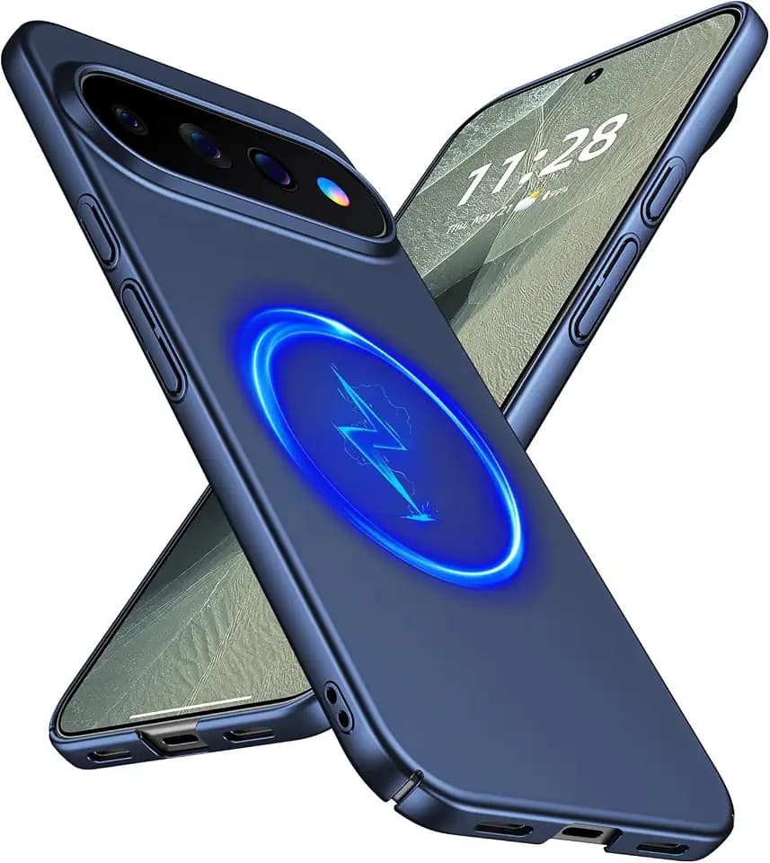GRECAZO Magnetic Slim Bumper Case for Google Pixel 11, Navy Blue