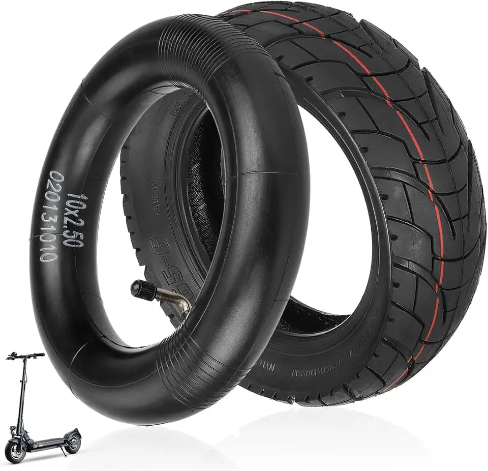 80/65-6 Außen-und Innen Reifen für Joyor Y8-S/S5, Kukirin G3 Pro/G2 Master, Kaabo Wolf Warrior X Pro/Plus und andere Roller mit 10x3(255x80) Reifen (1 Satz Innen- und Außenreifen)