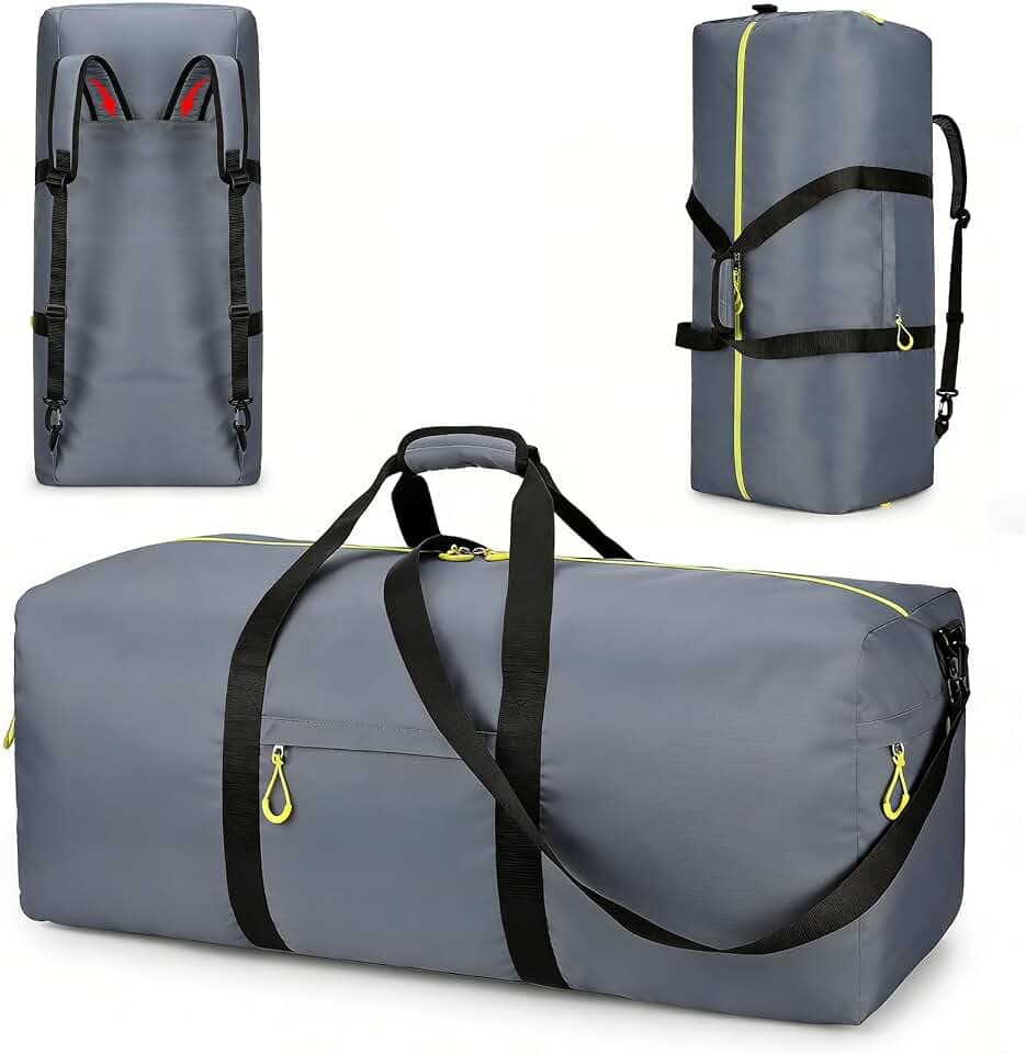 Uarition 100L Large Duffle Bag for Travel Camping - Grey