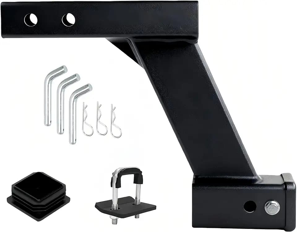10 Inch Hitch Extender Adapter Drop/Riser with Anti-Rattle Stabilizer