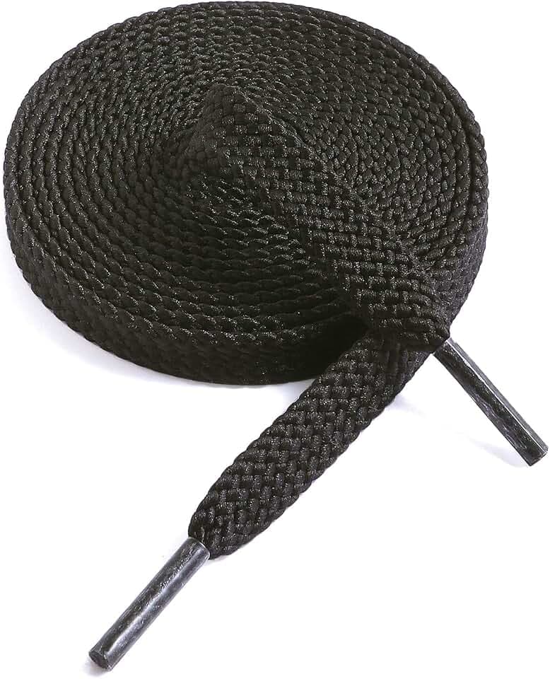 VSUDO 9mm Breite Flache Schnürsenkel, Doppellagig Gewebte Schuhbänder für Sportschuhe, Ersatz Schnürsenkel für Männer und Frauen